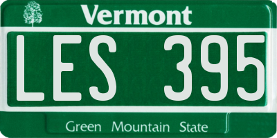 VT license plate LES395