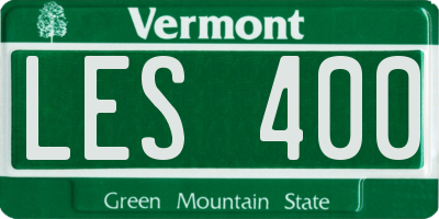 VT license plate LES400