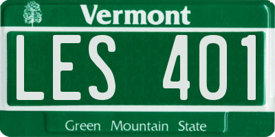 VT license plate LES401