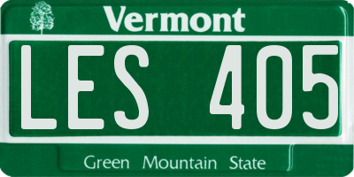 VT license plate LES405