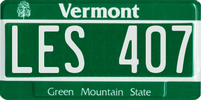 VT license plate LES407