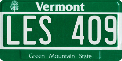 VT license plate LES409