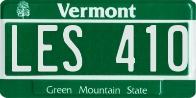 VT license plate LES410