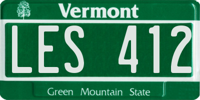 VT license plate LES412