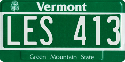 VT license plate LES413