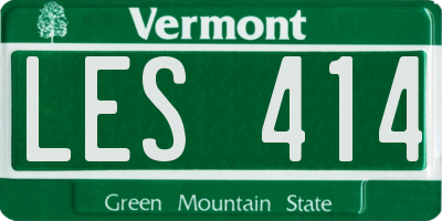VT license plate LES414