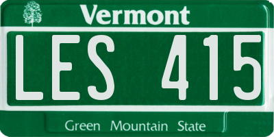 VT license plate LES415