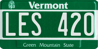 VT license plate LES420