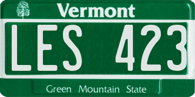 VT license plate LES423