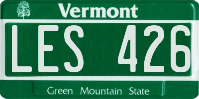 VT license plate LES426