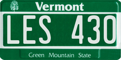 VT license plate LES430