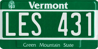 VT license plate LES431