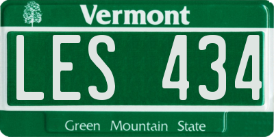 VT license plate LES434