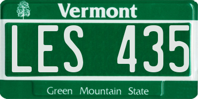 VT license plate LES435