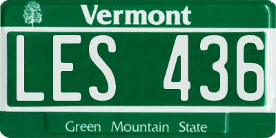 VT license plate LES436