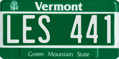 VT license plate LES441