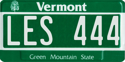 VT license plate LES444