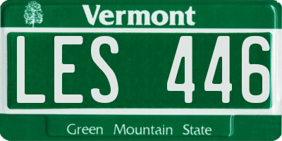 VT license plate LES446