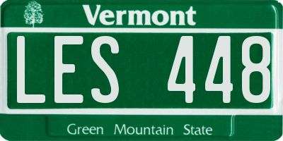 VT license plate LES448