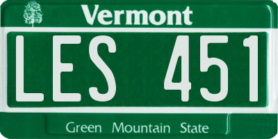 VT license plate LES451
