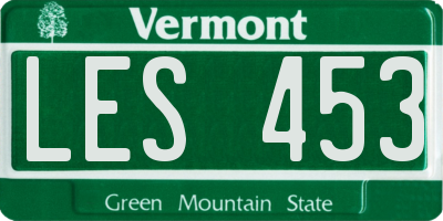 VT license plate LES453