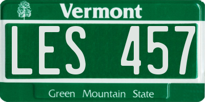 VT license plate LES457
