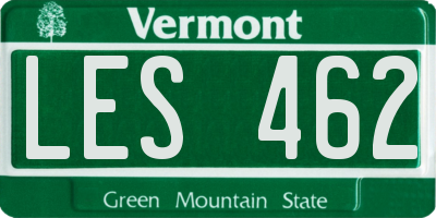 VT license plate LES462