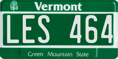 VT license plate LES464