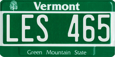 VT license plate LES465
