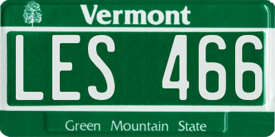 VT license plate LES466