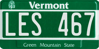 VT license plate LES467