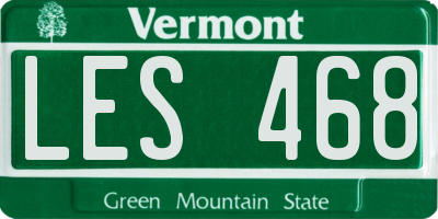 VT license plate LES468