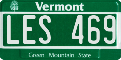 VT license plate LES469