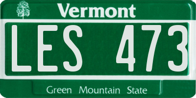 VT license plate LES473