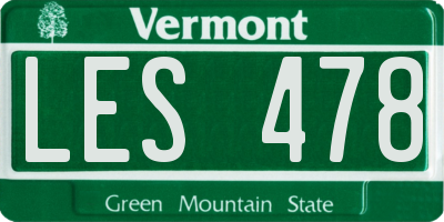 VT license plate LES478