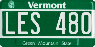 VT license plate LES480