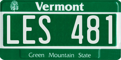 VT license plate LES481