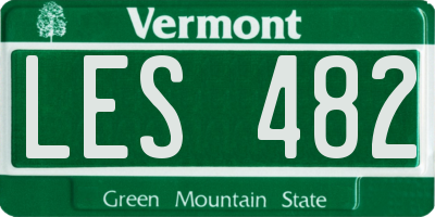 VT license plate LES482