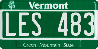 VT license plate LES483
