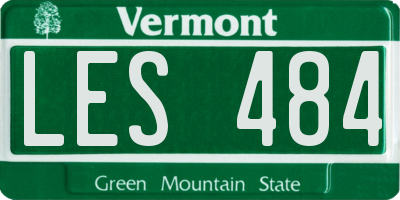VT license plate LES484