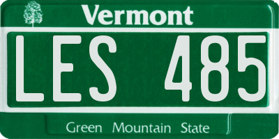 VT license plate LES485