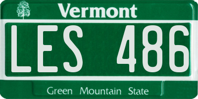VT license plate LES486