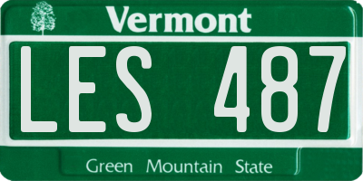 VT license plate LES487