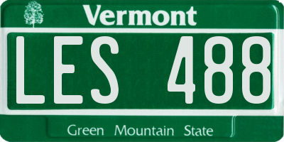 VT license plate LES488