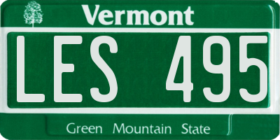 VT license plate LES495