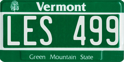 VT license plate LES499