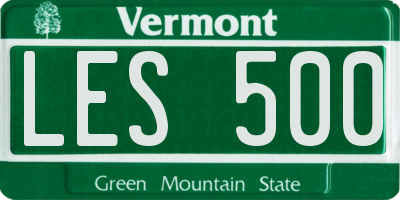 VT license plate LES500