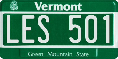 VT license plate LES501