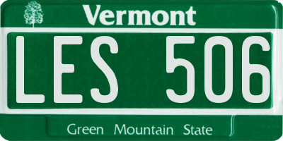VT license plate LES506