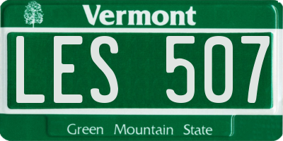 VT license plate LES507